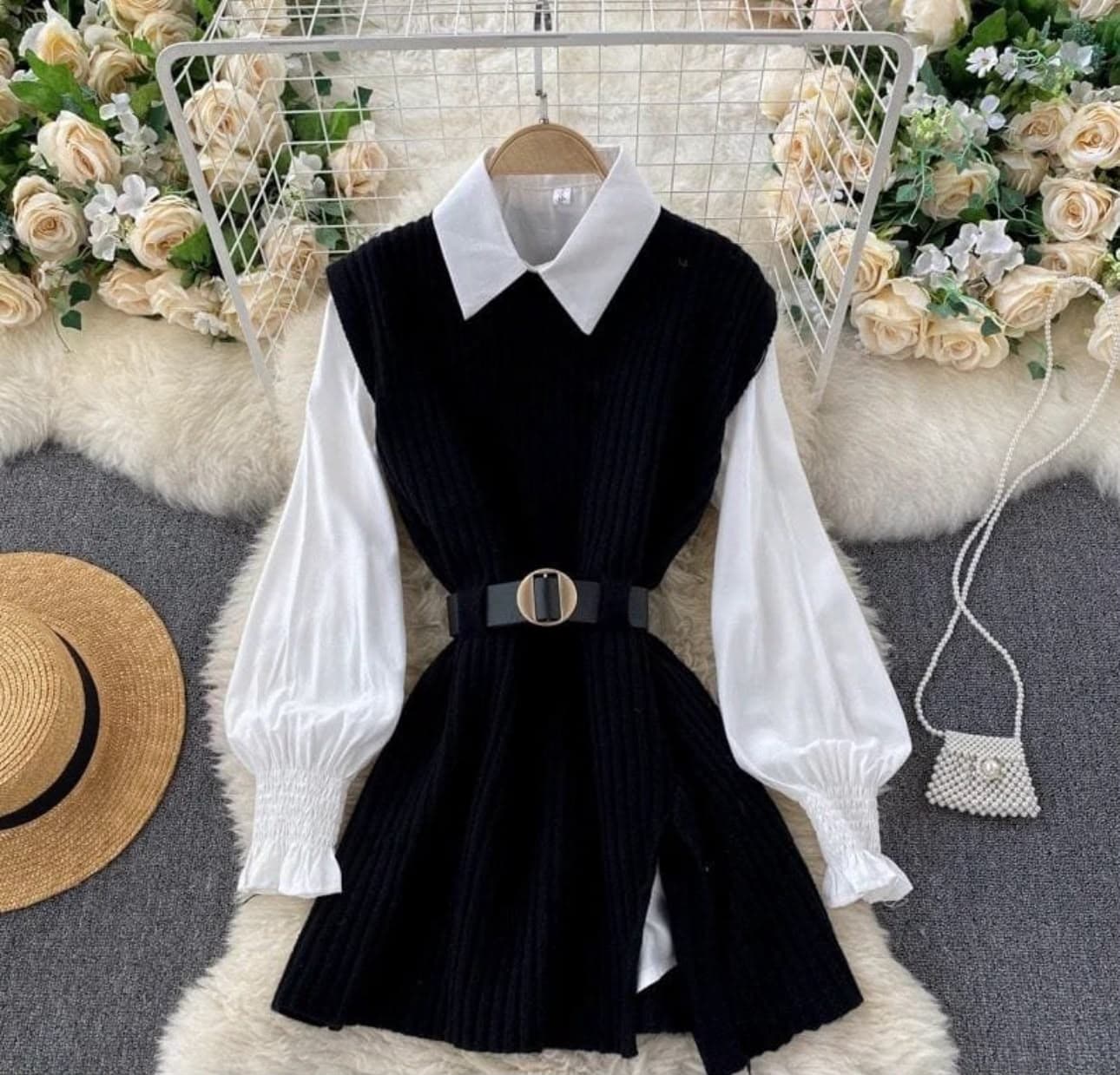 Matty Shirt Dress in Black